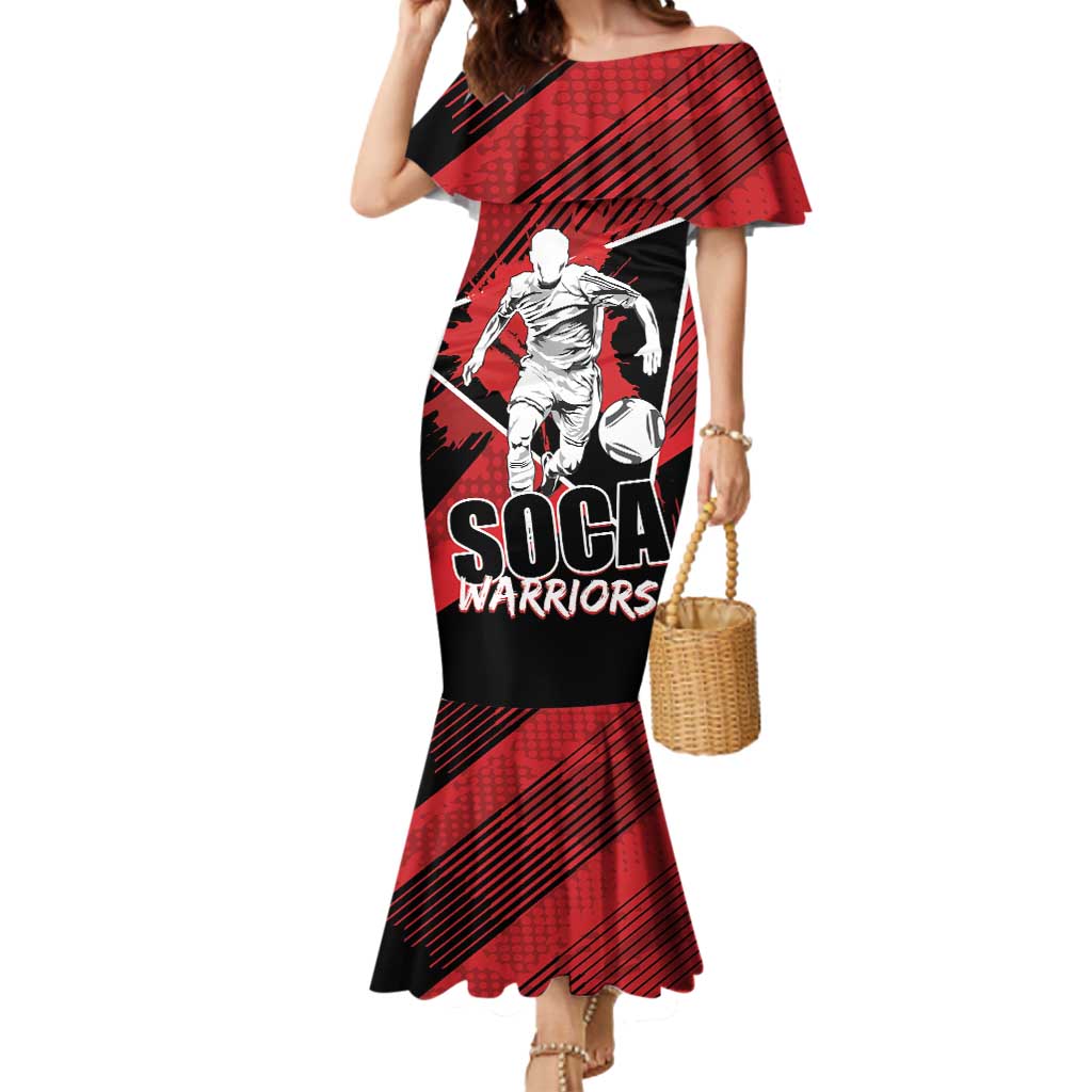 Custom Trinidad and Tobago Football Mermaid Dress Soca Warriors In My Heart