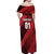 Custom Trinidad and Tobago Football Off Shoulder Maxi Dress Soca Warriors In My Heart