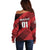 Custom Trinidad and Tobago Football Off Shoulder Sweater Soca Warriors In My Heart