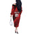 Custom Trinidad and Tobago Football Off The Shoulder Long Sleeve Dress Soca Warriors In My Heart