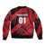 Custom Trinidad and Tobago Football Sleeve Zip Bomber Jacket Soca Warriors In My Heart