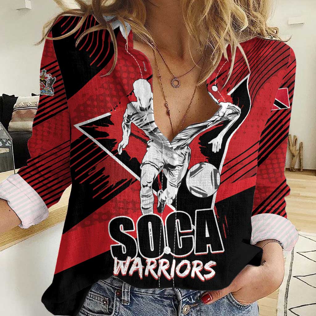 Custom Trinidad and Tobago Football Women Casual Shirt Soca Warriors In My Heart