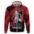 Custom Trinidad and Tobago Football Zip Hoodie Soca Warriors In My Heart