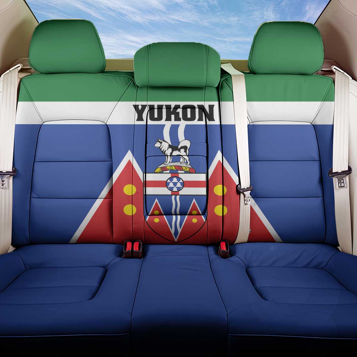 Canada Yukon Territories Back Car Seat Cover Larger Than Life