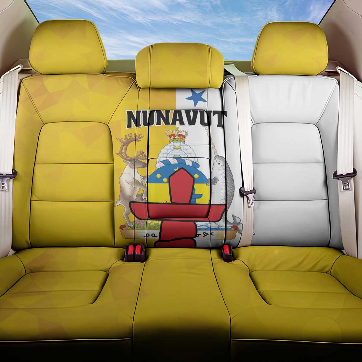 Canada Nunavut Territories Back Car Seat Cover Inuktitut Our Land Our Strength