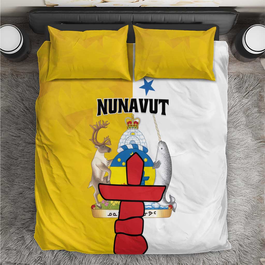 Canada Nunavut Territories Bedding Set Inuktitut Our Land Our Strength