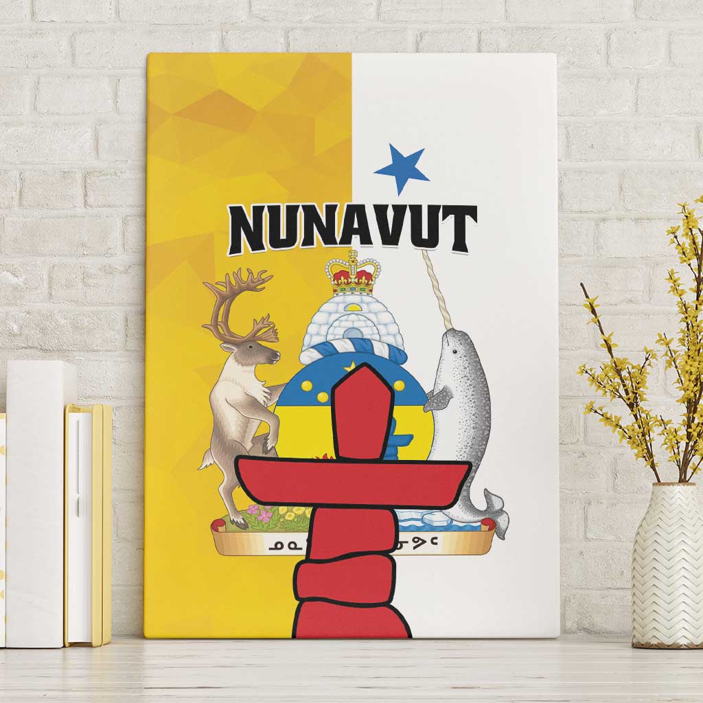 Canada Nunavut Territories Canvas Wall Art Inuktitut Our Land Our Strength