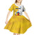 Personalized Canada Nunavut Territories Kid Short Sleeve Dress Inuktitut Our Land Our Strength