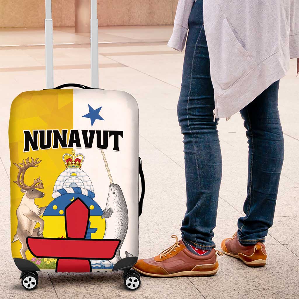 Canada Nunavut Territories Luggage Cover Inuktitut Our Land Our Strength