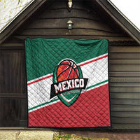 Mexico Guerreros quilt hanging on wall, green white stripe and red bottom shield logo