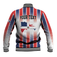 Personalized Dominican Republic Baseball Jacket Stripe Stylized