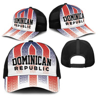 Dominican Republic Baseball Net Cap Stripe Stylized