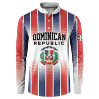 Personalized Dominican Republic Button Sweatshirt Stripe Stylized