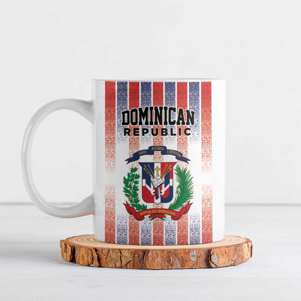 Personalized Dominican Republic Ceramic Mug Stripe Stylized