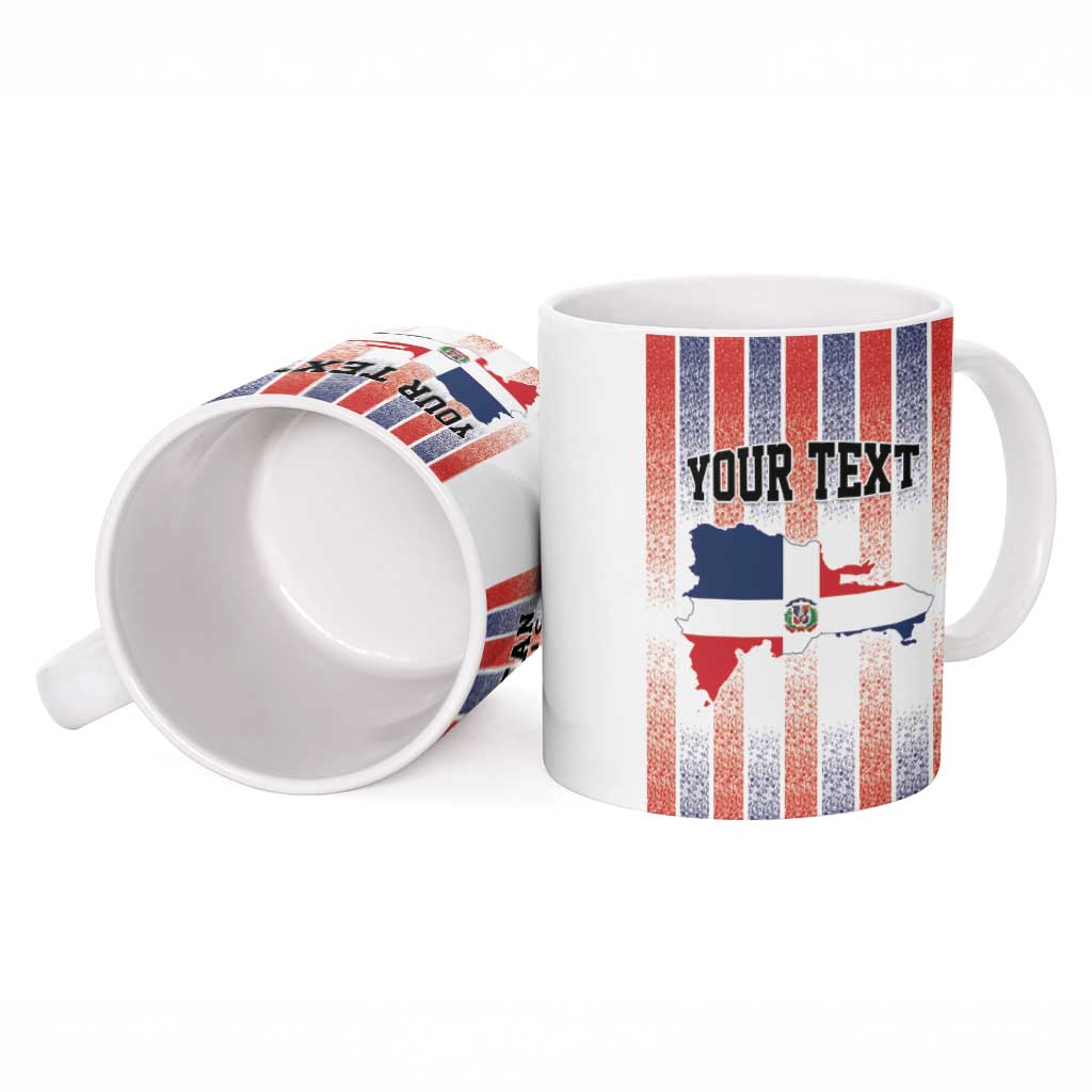 Personalized Dominican Republic Ceramic Mug Stripe Stylized