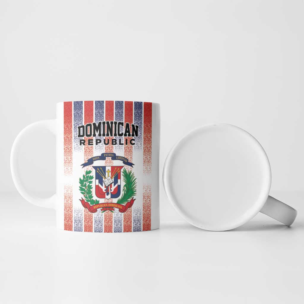 Personalized Dominican Republic Ceramic Mug Stripe Stylized