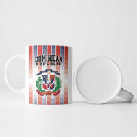 Personalized Dominican Republic Ceramic Mug Stripe Stylized