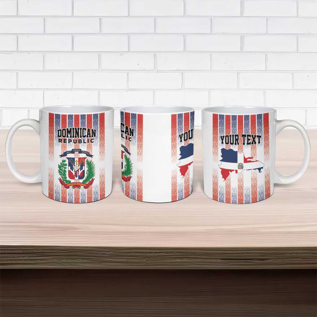 Personalized Dominican Republic Ceramic Mug Stripe Stylized