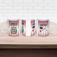 Personalized Dominican Republic Ceramic Mug Stripe Stylized