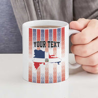 Personalized Dominican Republic Ceramic Mug Stripe Stylized