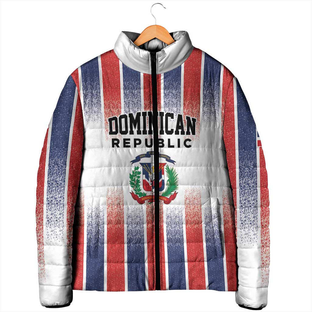 Personalized Dominican Republic Padded Jacket Stripe Stylized
