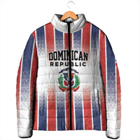 Personalized Dominican Republic Padded Jacket Stripe Stylized