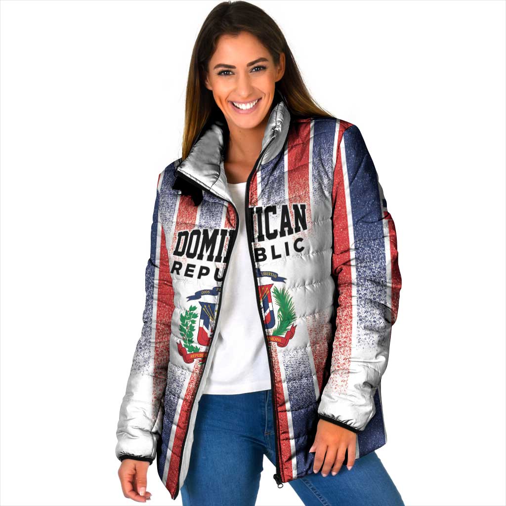 Personalized Dominican Republic Padded Jacket Stripe Stylized
