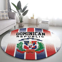 Dominican Republic Round Carpet Stripe Stylized