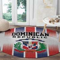Dominican Republic Round Carpet Stripe Stylized