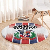Dominican Republic Round Carpet Stripe Stylized