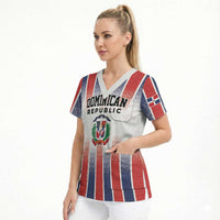 Personalized Dominican Republic Scrub Top Stripe Stylized