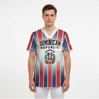 Personalized Dominican Republic Scrub Top Stripe Stylized