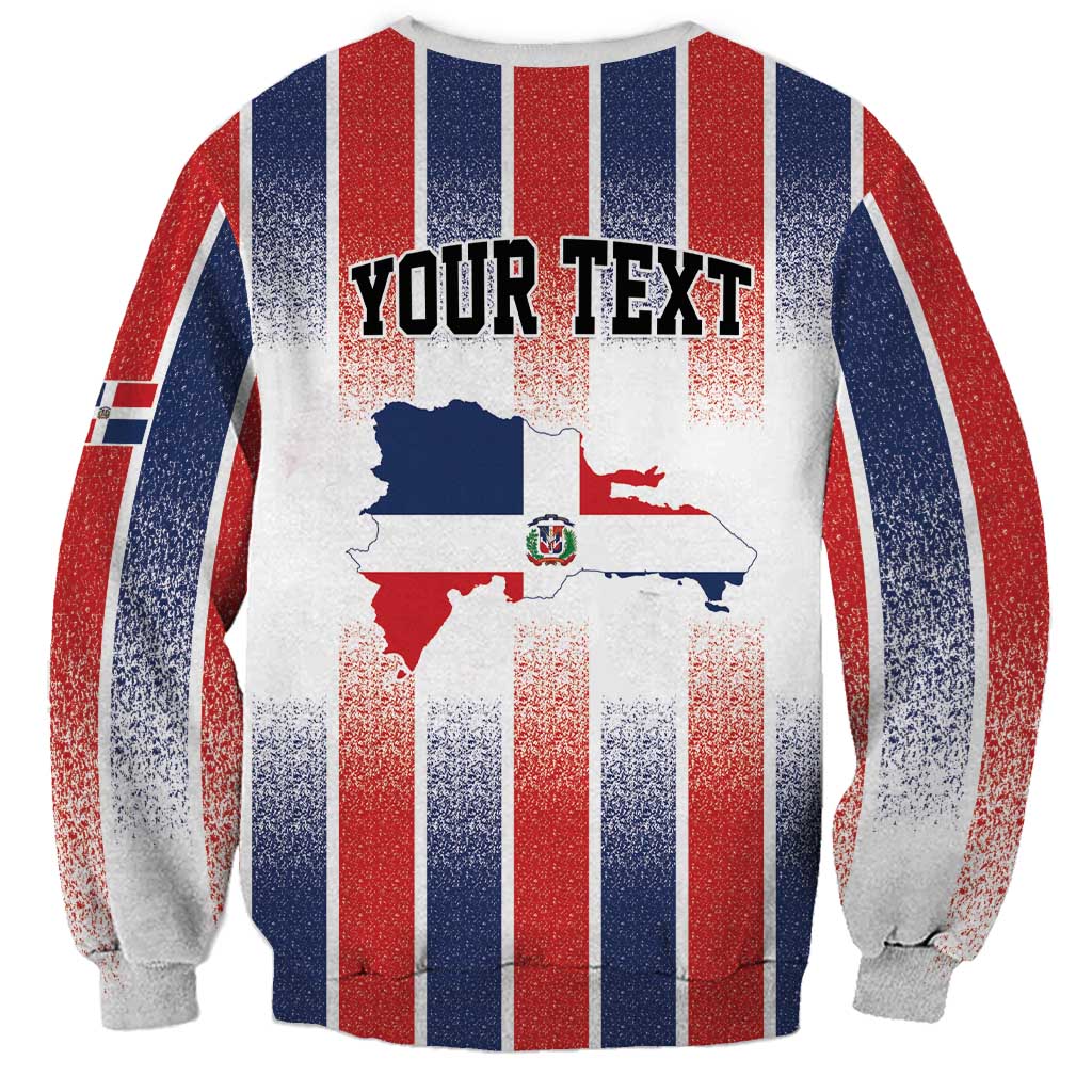 Personalized Dominican Republic Sweatshirt Stripe Stylized