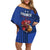 Custom France 2024 Football Family Matching Off Shoulder Short Dress and Hawaiian Shirt Allez Les Bleus - Wonder Print Shop