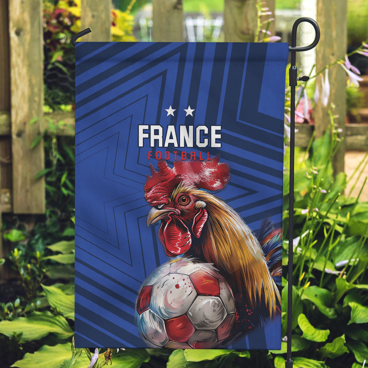 France 2024 Football Garden Flag Allez Les Bleus - Wonder Print Shop