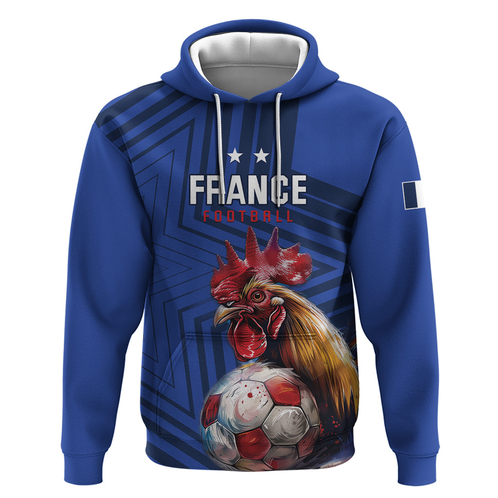 Custom France 2024 Football Hoodie Allez Les Bleus - Wonder Print Shop