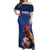 Custom France 2024 Football Off Shoulder Maxi Dress Allez Les Bleus - Wonder Print Shop