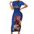 Custom France 2024 Football Short Sleeve Bodycon Dress Allez Les Bleus - Wonder Print Shop