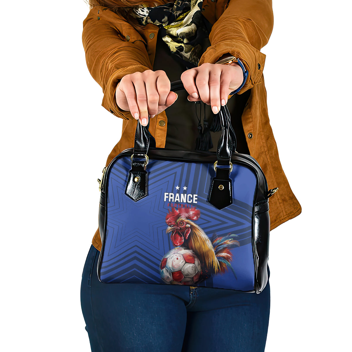 France 2024 Football Shoulder Handbag Allez Les Bleus