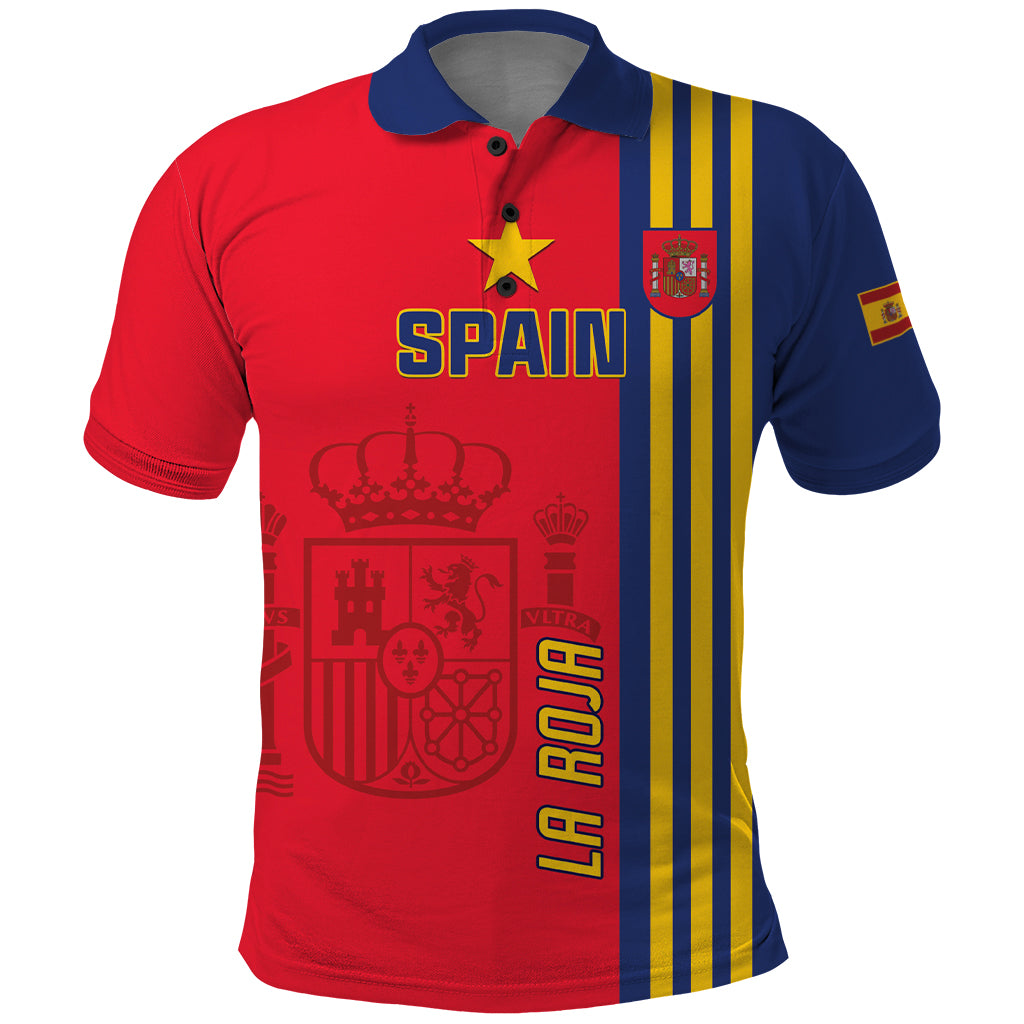 Custom Spain 2024 Football Polo Shirt La Roja Go Champions - Wonder Print Shop