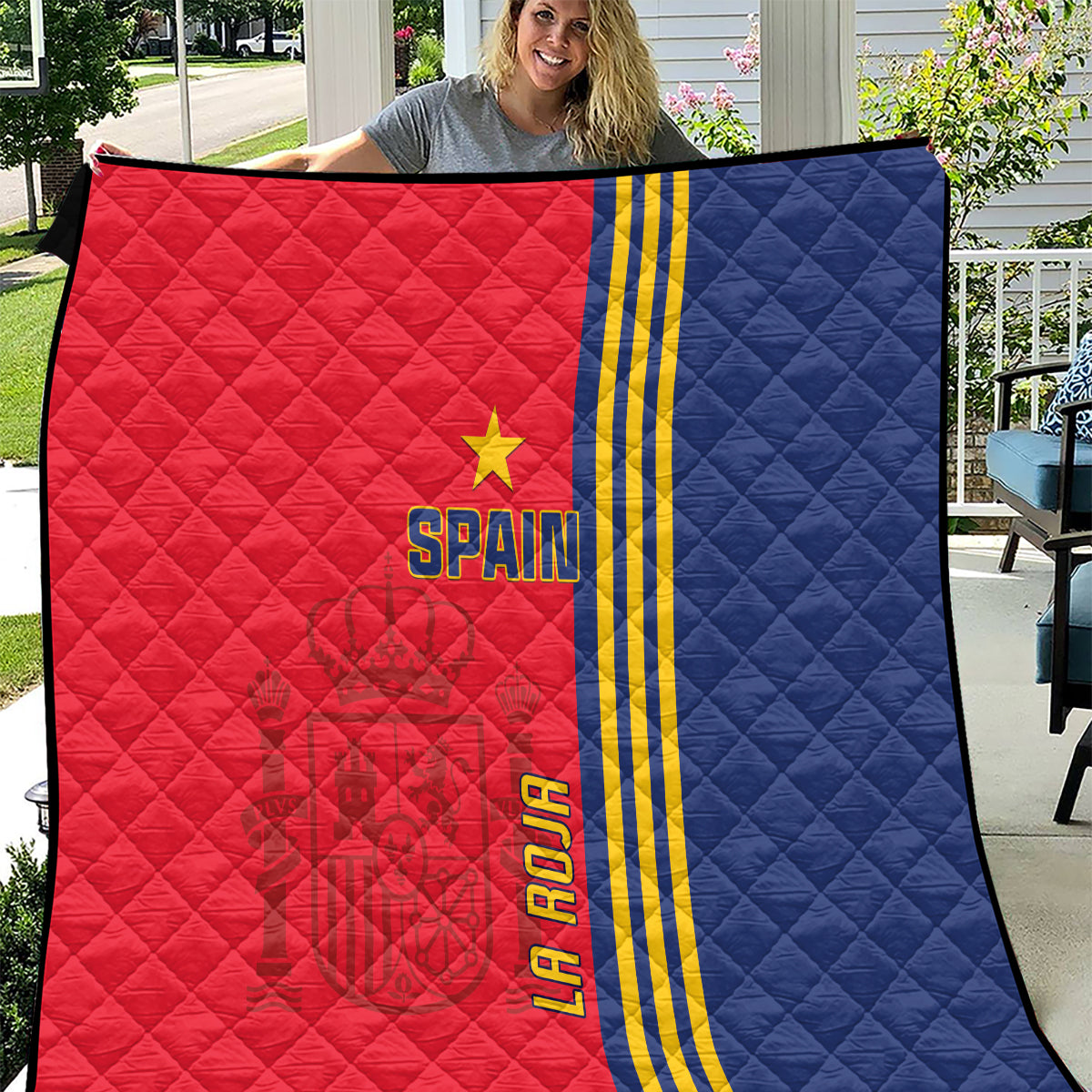 Spain 2024 Football Quilt La Roja Go Champions