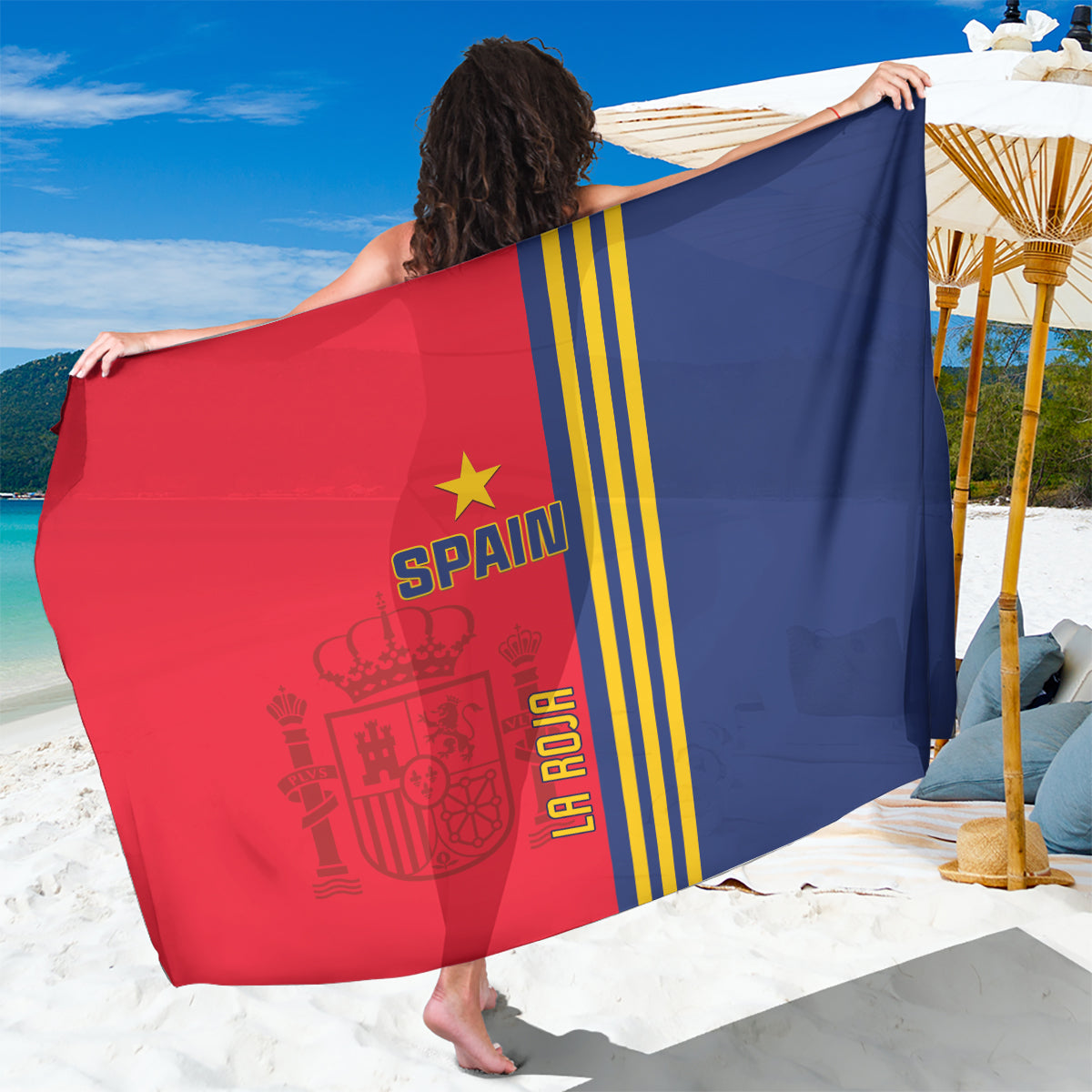 Spain 2024 Football Sarong La Roja Go Champions - Wonder Print Shop