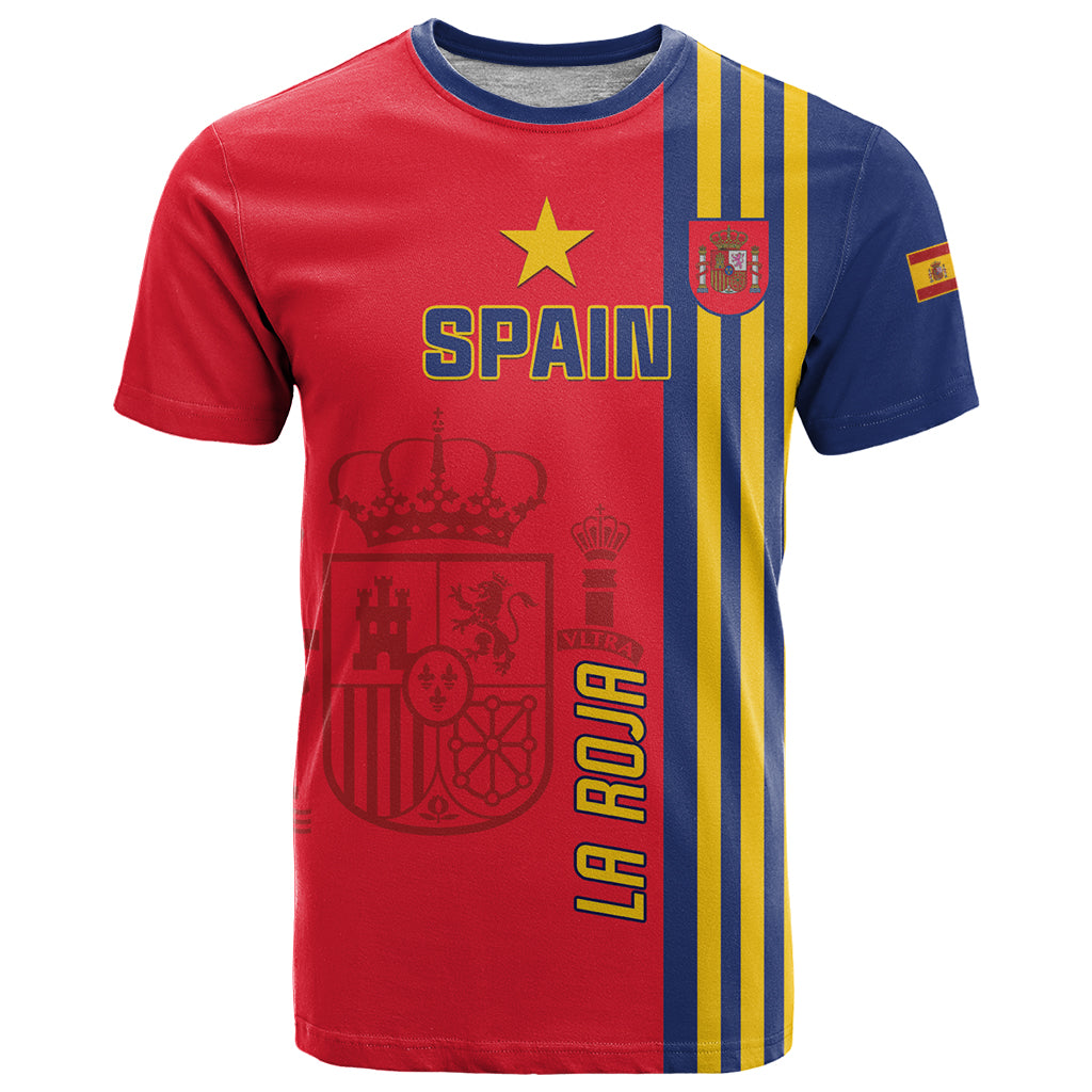 Custom Spain 2024 Football T Shirt La Roja Go Champions