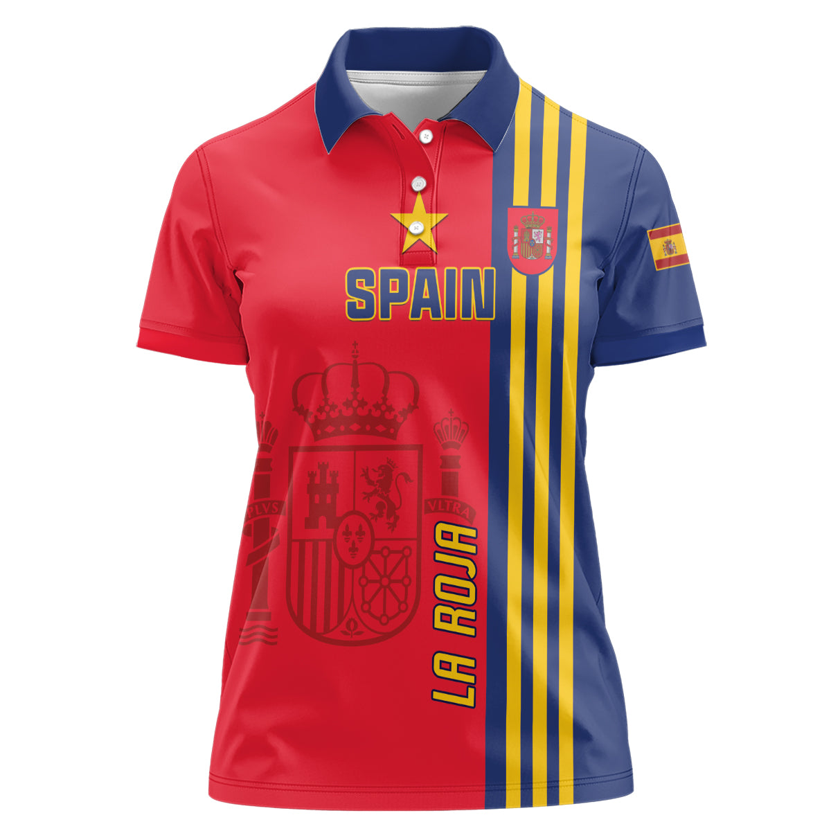 Custom Spain 2024 Football Women Polo Shirt La Roja Go Champions - Wonder Print Shop