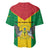 Sao Tome and Principe Independence Day Baseball Jersey Coat Of Arms Mix African Pattern - Wonder Print Shop