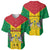 Sao Tome and Principe Independence Day Baseball Jersey Coat Of Arms Mix African Pattern - Wonder Print Shop