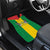 Sao Tome and Principe Independence Day Car Mats Coat Of Arms Mix African Pattern - Wonder Print Shop