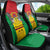 Sao Tome and Principe Independence Day Car Seat Cover Coat Of Arms Mix African Pattern - Wonder Print Shop