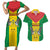 Sao Tome and Principe Independence Day Couples Matching Short Sleeve Bodycon Dress and Hawaiian Shirt Coat Of Arms Mix African Pattern - Wonder Print Shop