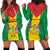 Sao Tome and Principe Independence Day Hoodie Dress Coat Of Arms Mix African Pattern - Wonder Print Shop